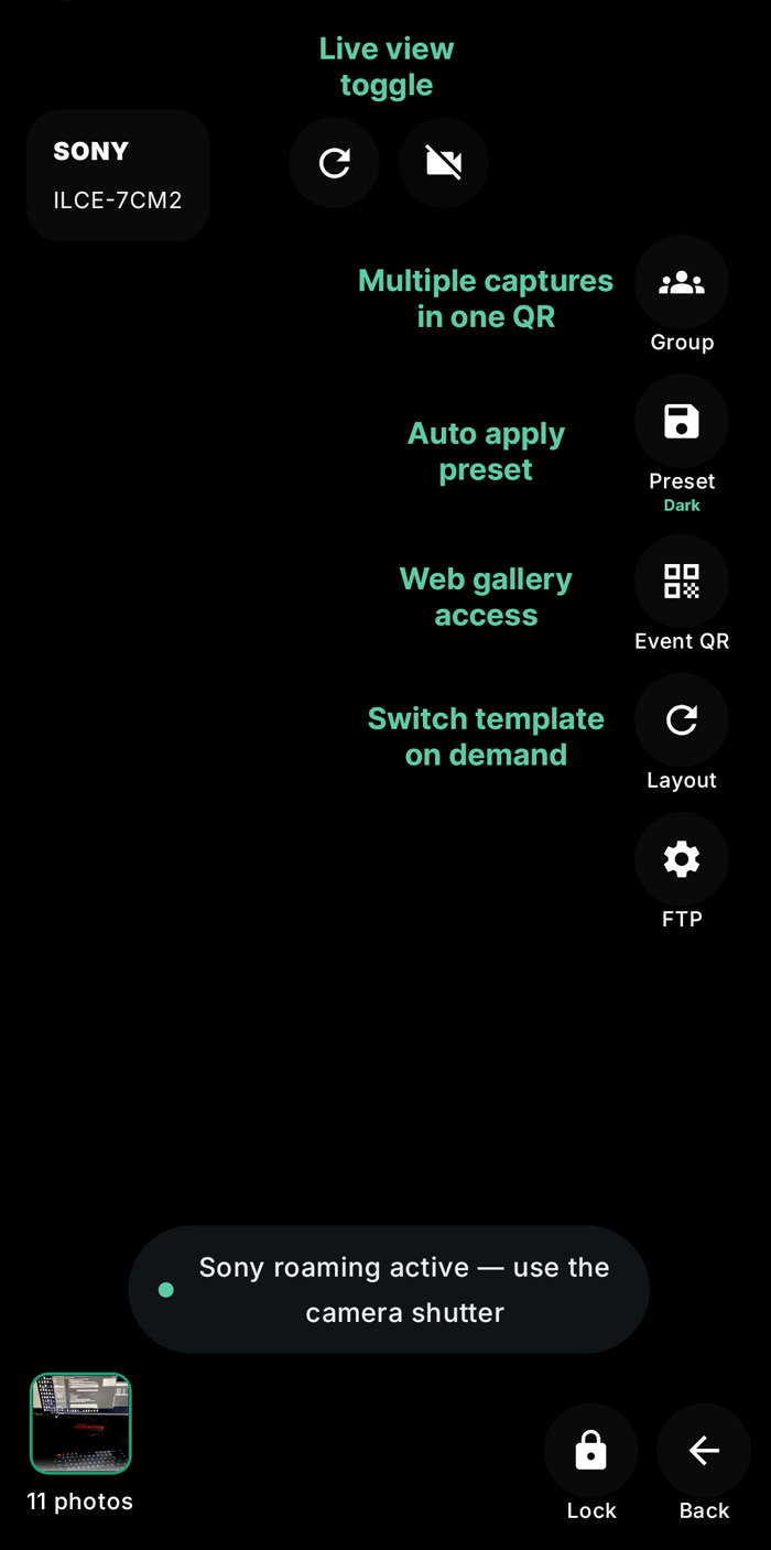 PoloPro capture workflow controls